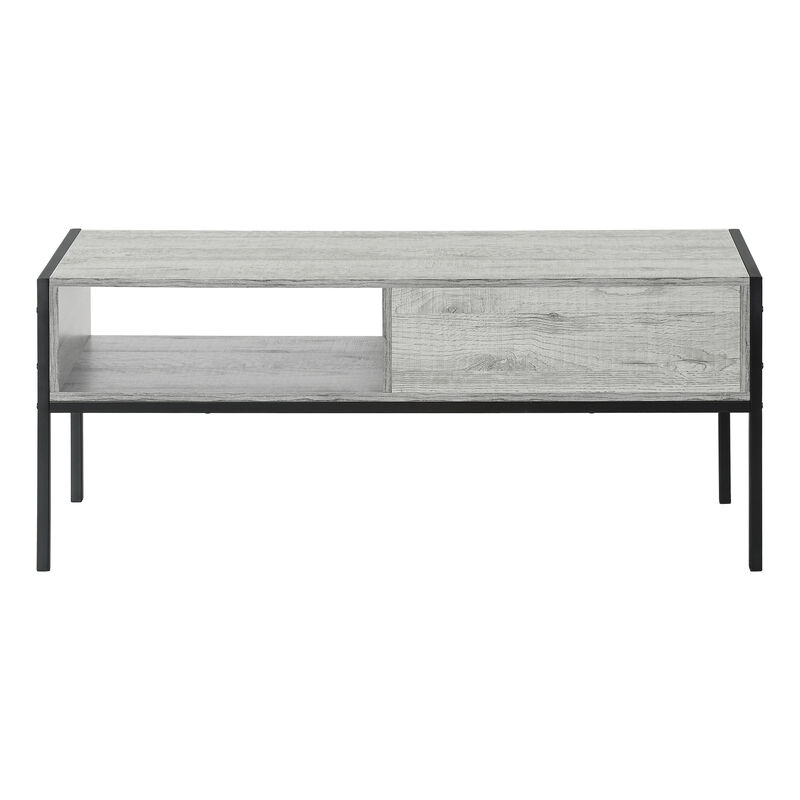 Monarch Specialties I 2875 Tv Stand, 48 Inch, Console, Media Entertainment Center, Storage Drawer, Living Room, Bedroom, Laminate, Metal, Grey, Black, Contemporary, Modern