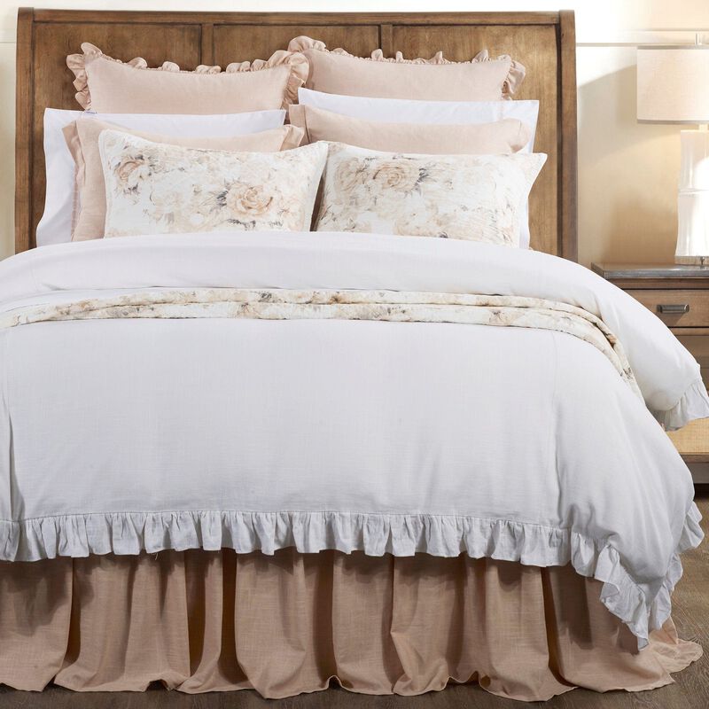Lily White Queen Duvet Cover Set image number 2