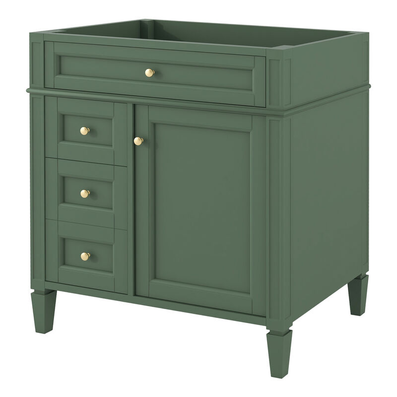 ELEMENT ACE 30 Inch Freestanding Bathroom Vanity Without Top Sink, Sturdy Bathroom Storage Cabinet with Multiple Drawers and Adjustable Shelf for Bathroom Organization image number 4