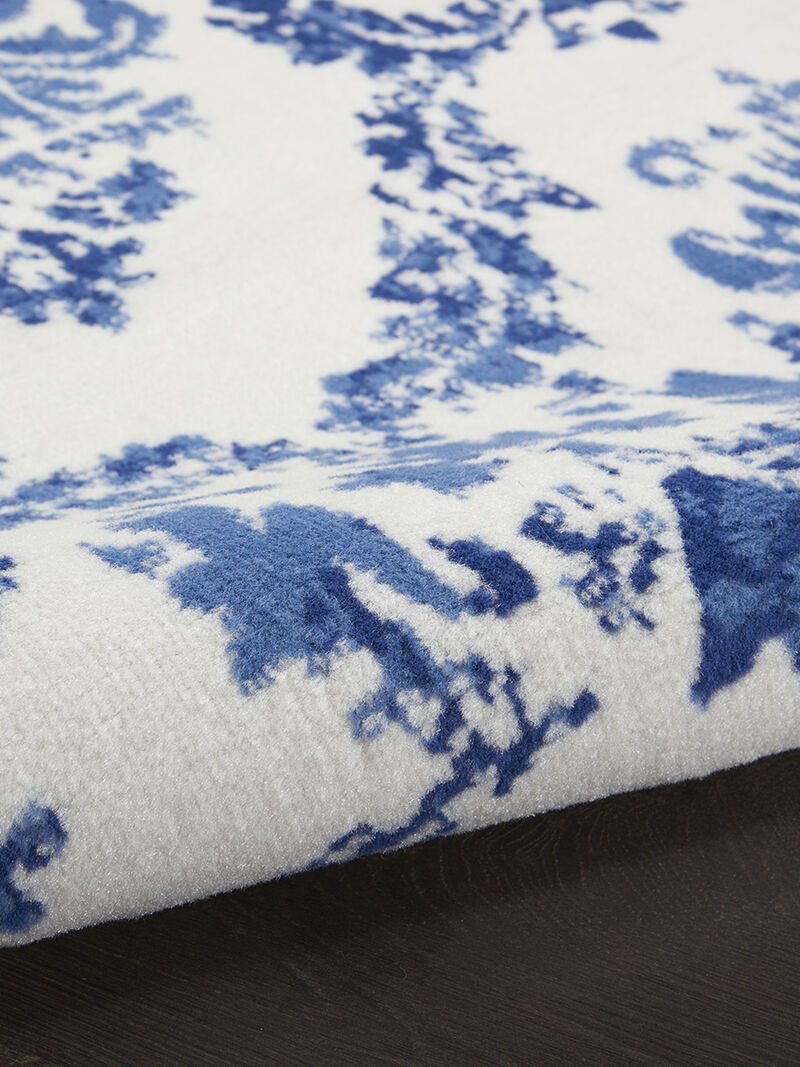 Whimsicle WHS01 Ivory/Navy 2' x 8' Rug