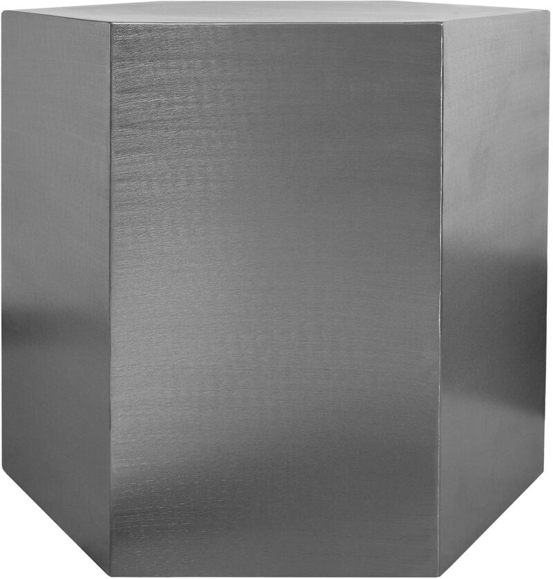 Meridian Furniture Hexagon Brushed Chrome End Table image number 2