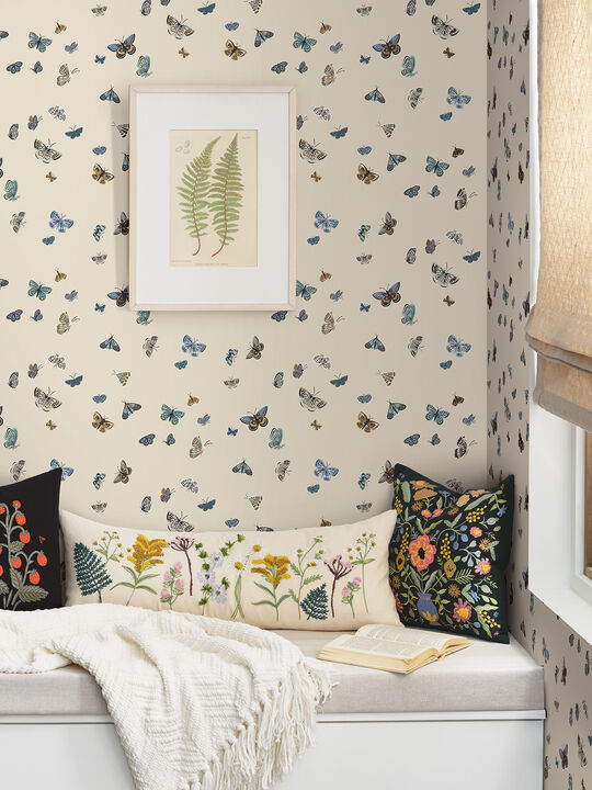 Butterfly House Linen Peel & Stick Wallpaper