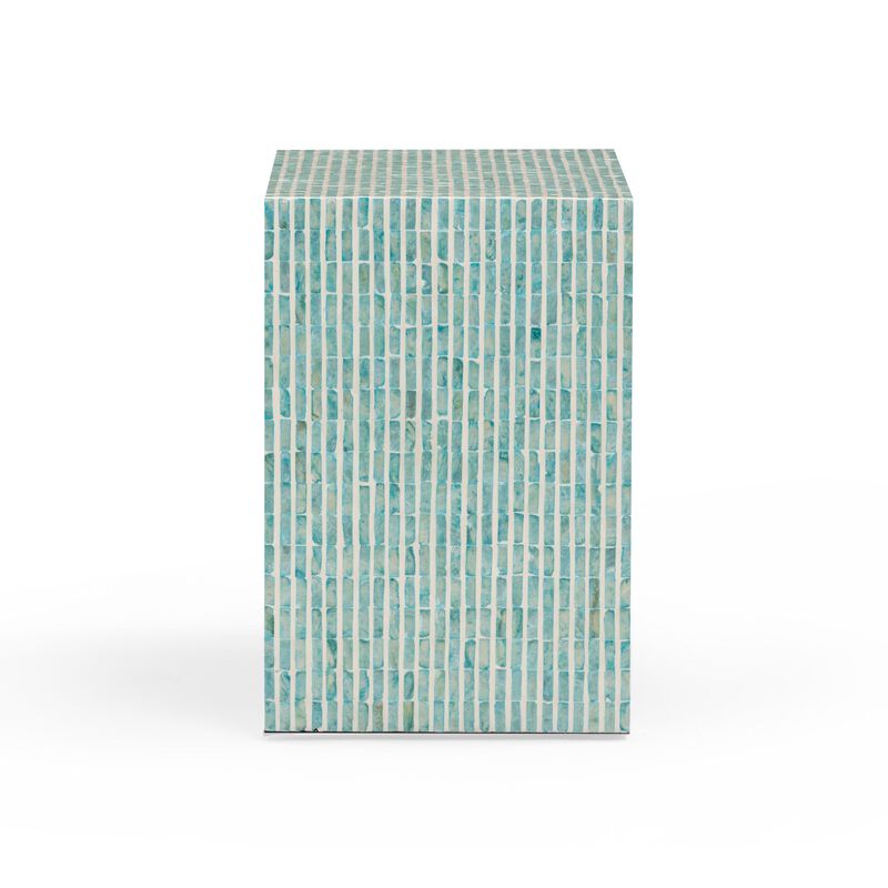 Tov Furniture Derry Blue Capiz Shell Nightstand image number 4