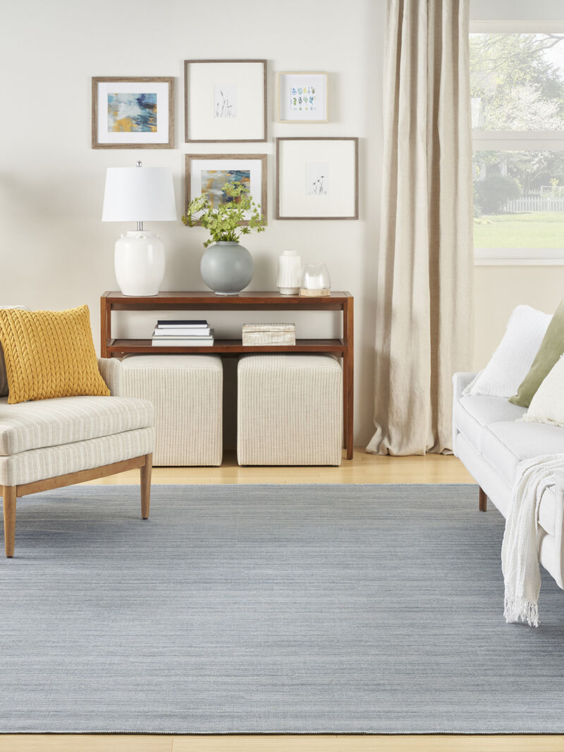 Washable Essentials WAE01 Aqua 9'2" x 12' Rug