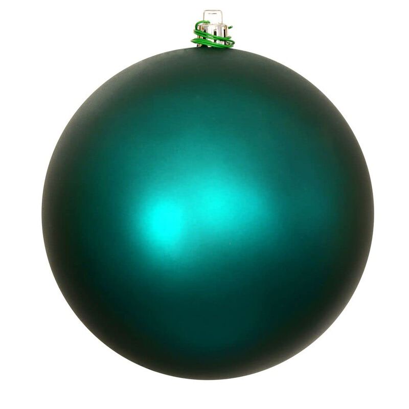 Vickerman 666562-4.8" Dark Teal Matte Ball Christmas Tree Ornament (4 Pack) (N591241DMV) image number 0
