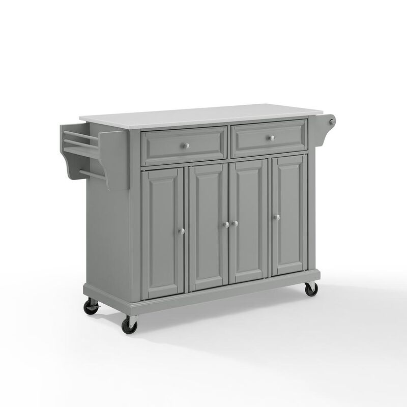 Crosley Furniture Full Size Stone Top Kitchen Cart