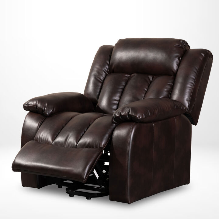 Lift Chair Recliners, Electric Power Recliner Chair Sofa for Elderly, (Common, Red Brown)