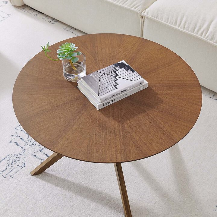 Modway Crossroads Round Wood Coffee Table