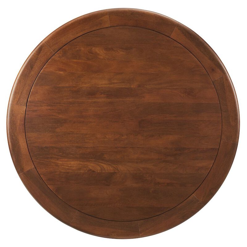 Lippa 48" Round Pedestal Solid Wood Dining Table image number 3