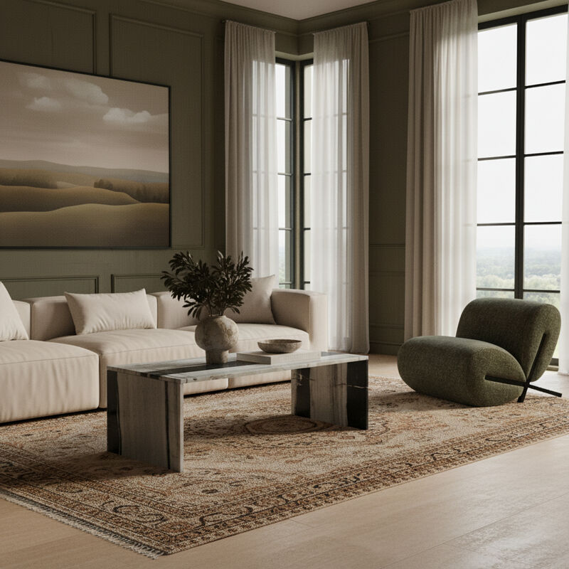 Meridian Furniture Vernazza Marble Coffee Table