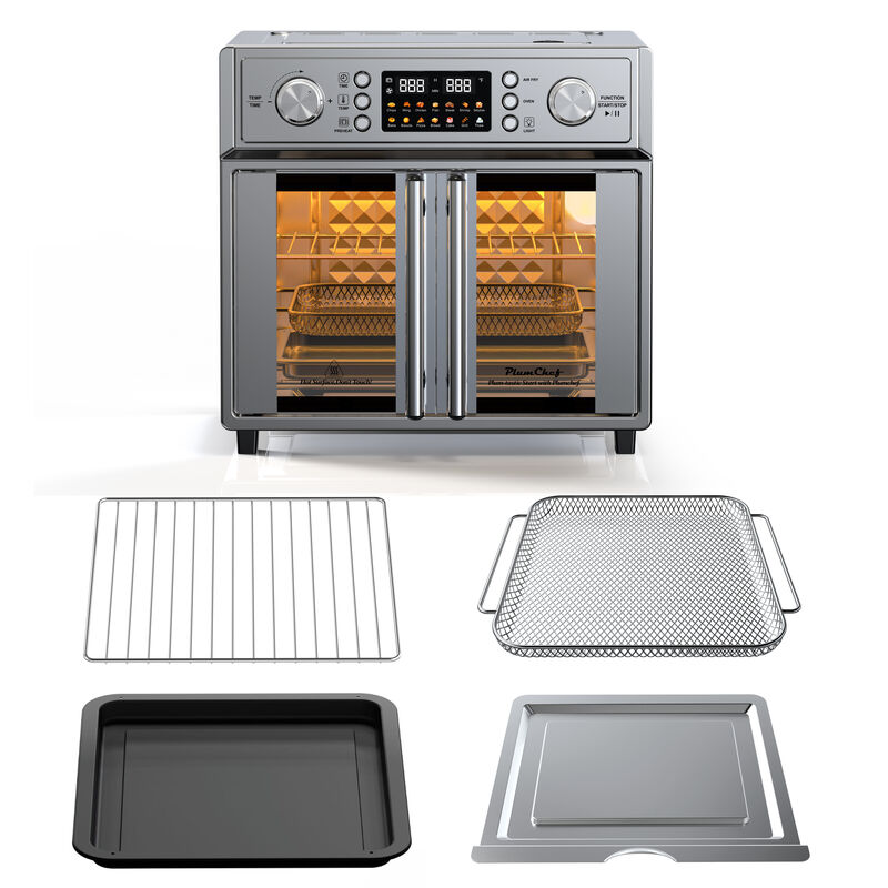 26QT French Double-Door Air Fryer Convection Toaster Oven, 7-in-1 Multi-Function Stainless Steel Toaster Oven image number 8