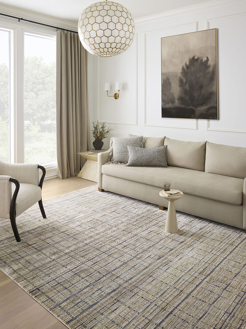 Soho SOH04 Pebble/Charcoal 3'6" x 5'6" Rug