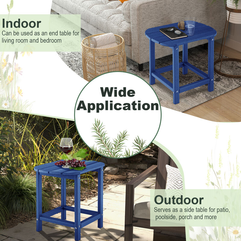 2-Pieces Adirondack Outdoor Side Table for Patio and Garden