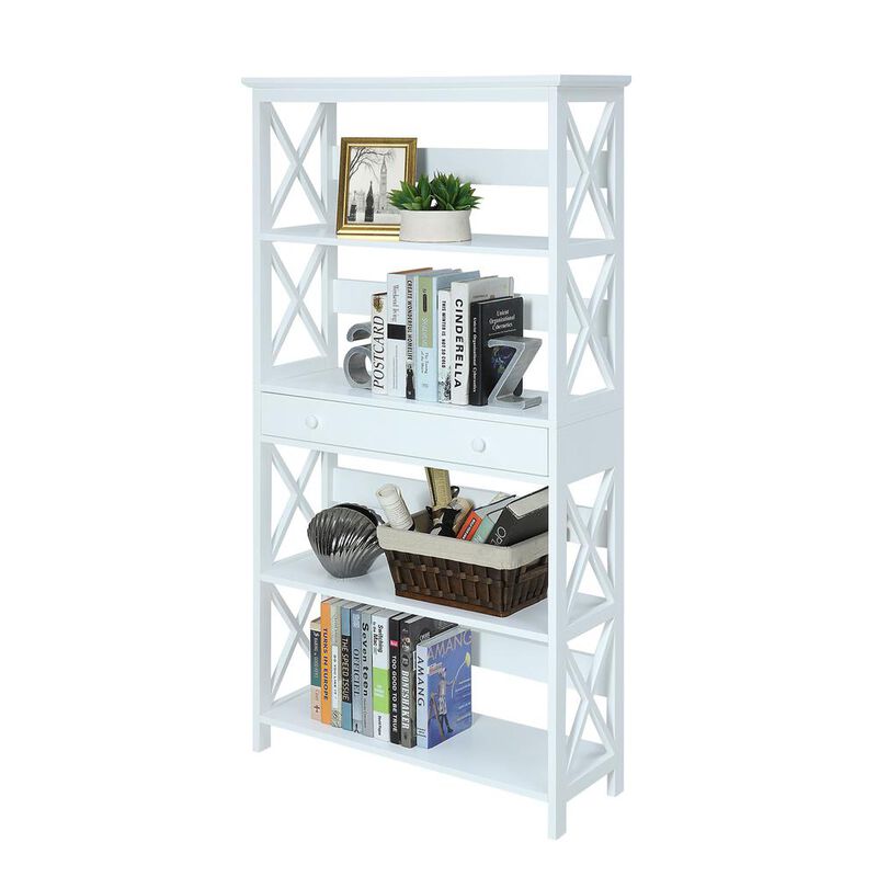 Convience Concept, Inc. Oxford 5 Tier Bookcase with Drawer