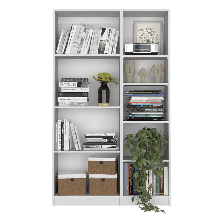 Benzoni Slim 2 Piece Living Room Set with 2 Bookcases, White