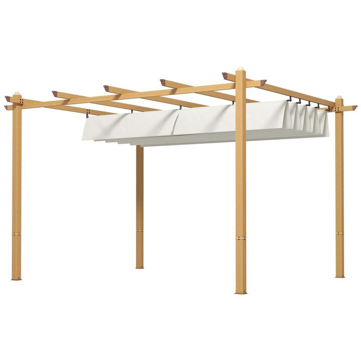 Hivvago 10x13 Aluminum Pergola with Retractable Sun Shade