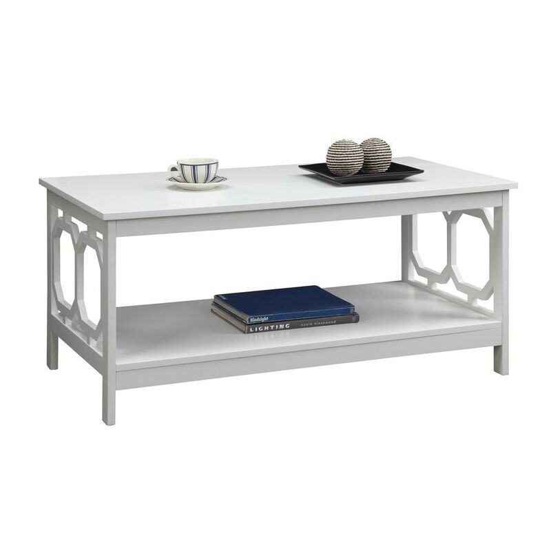 Convience Concept, Inc. Omega Coffee Table with Shelf White