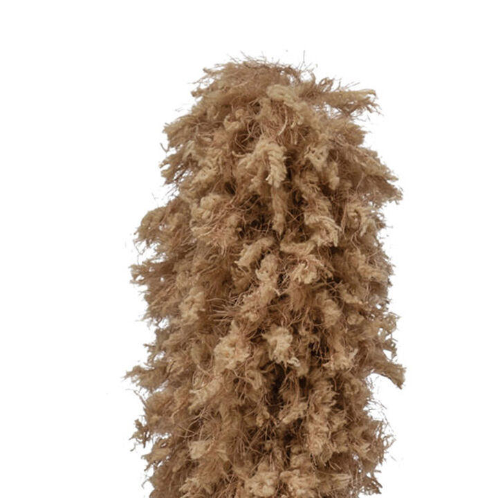 Fabric Yarn Tree with Wood Base, Tan