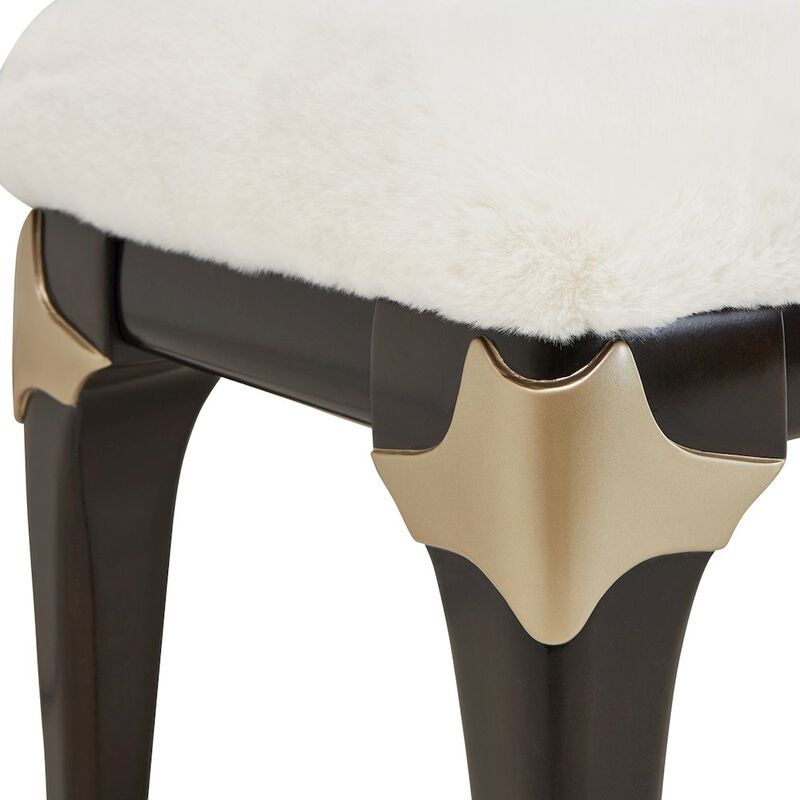 Michael Amini Paris Chic Bed Bench - Espresso