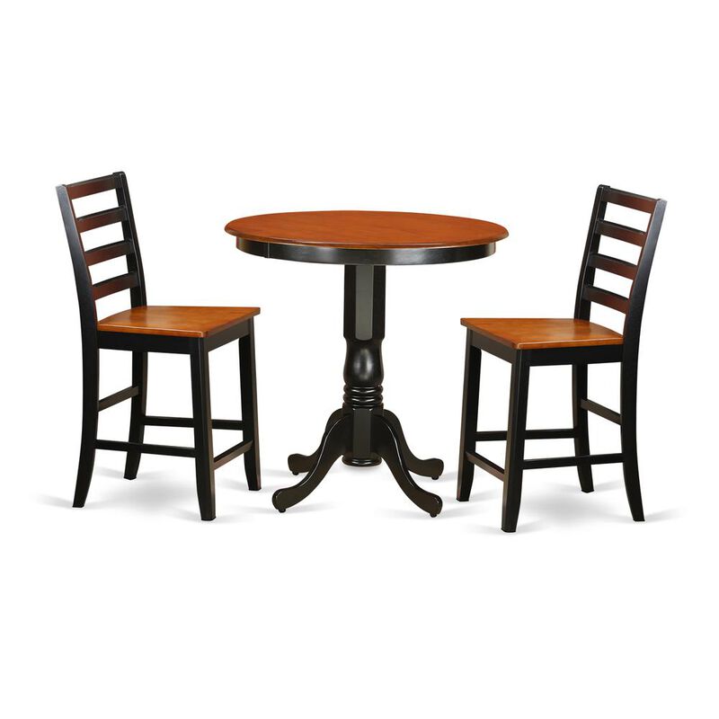 3 Pc counter height set - high Table and 2 Kitchen Chairs.