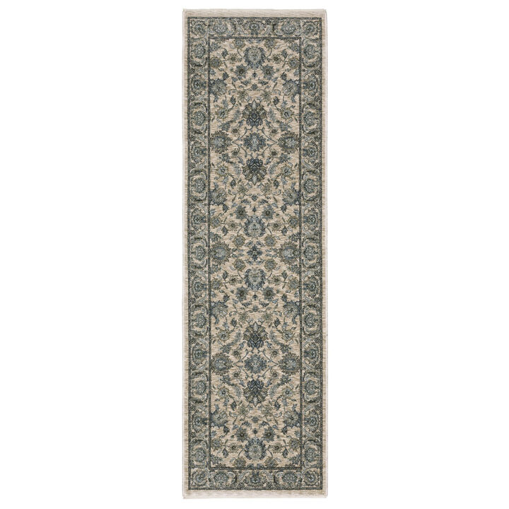 HomeRoots Oriental Area Rug With Fringe