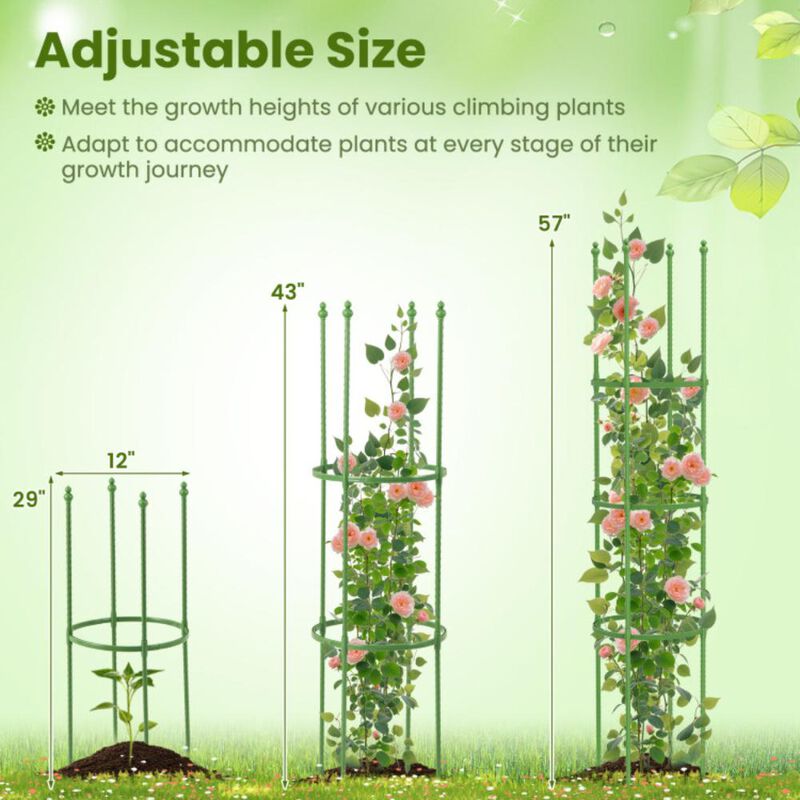 Hivvago 2-Pack Garden Trellis Tomato Cage with Adjustable Height