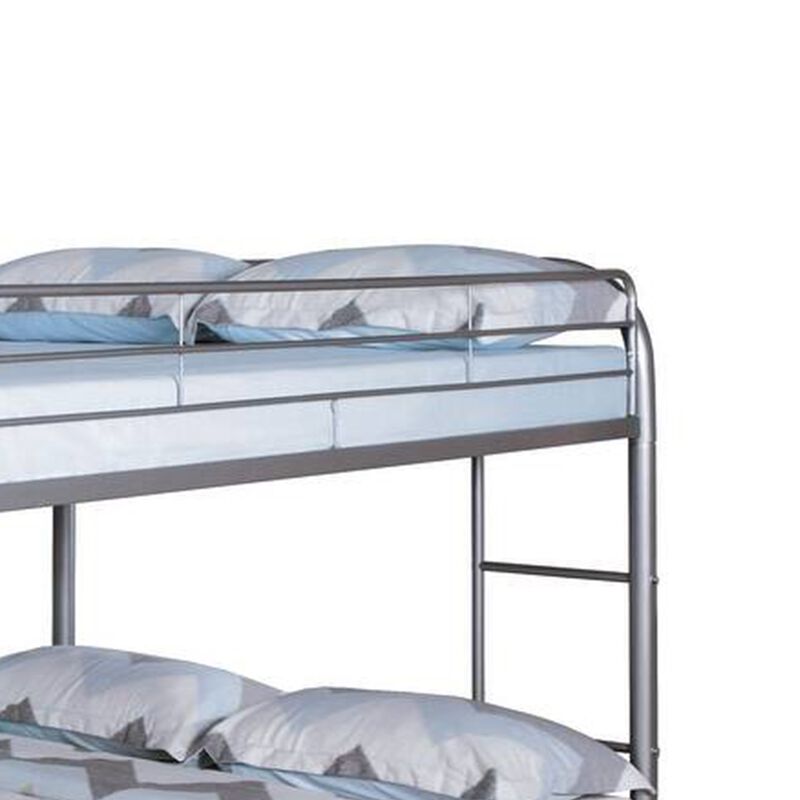 Fegy Bunk Bed with Ladder and Rails, Metal Frame image number 3