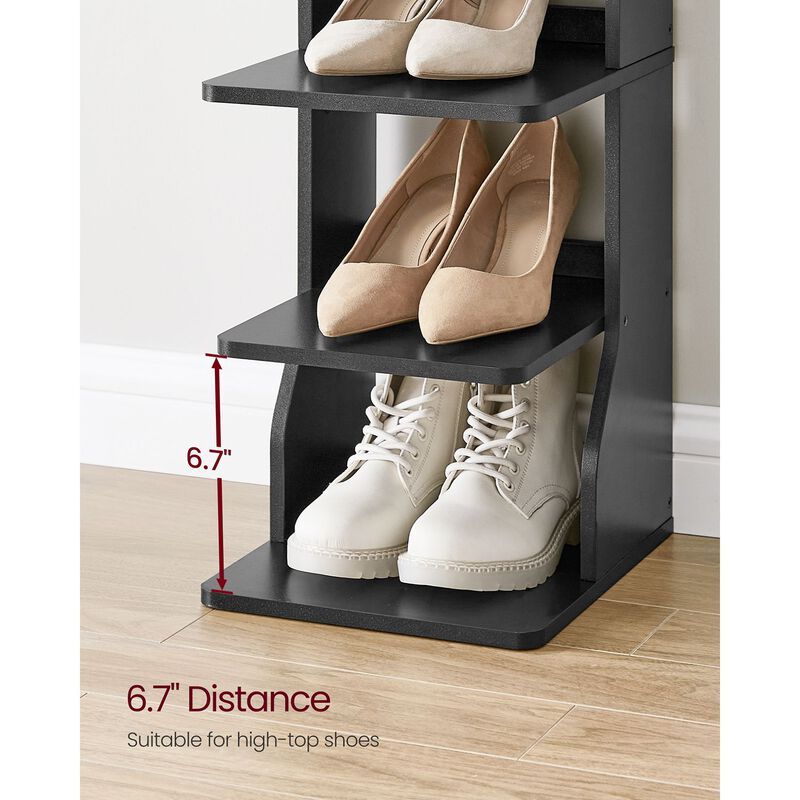 Narrow 6-Tier Shoe Organizer &ndash; Vertical Shelf Rack for Shoes in Small Hallways, Mudrooms or Bedrooms
