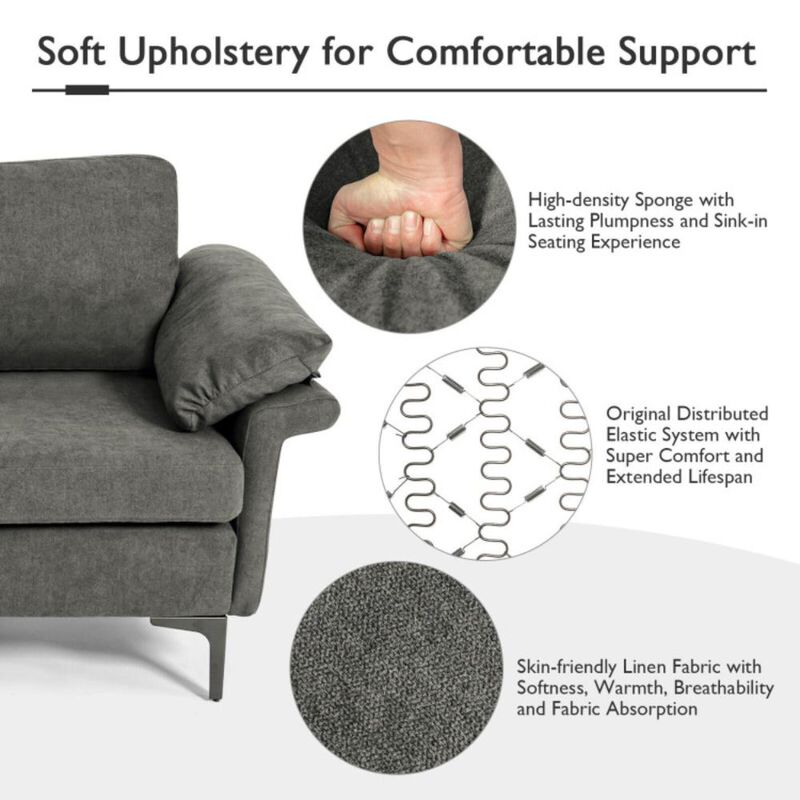 Hivvago Extra Large L-shaped Sectional Sofa with Reversible Chaise