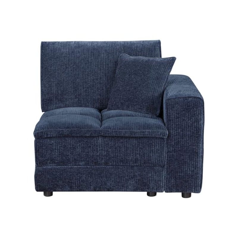 Coaster Co. of America Atlantic Corduroy Upholstered RAF Arm Chair Blue image number 4