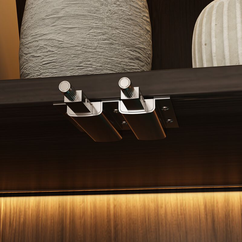 31.5&rdquo;W Display Cabinet Curio Cabinet with Light & Pop-up Glass Doors, Storage Cabinet Bookcase with 5-Tier Shelves & 3 Drawers for Living Room/Home Office, Dark Brown (31.5&rdquo;W x 15.7&rdquo;D x 78.7&rdquo;H)