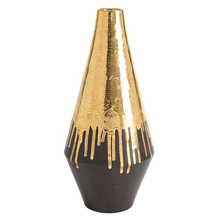 Gold Drip Vase-Large