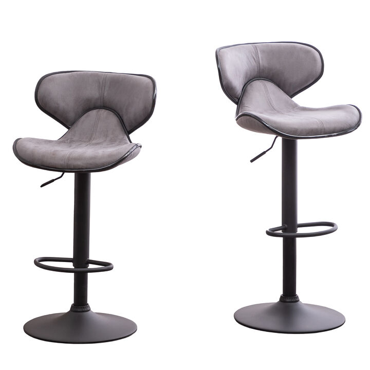 Merax Masaccio Airlift Adjustable Swivel Barstools (Set of 2)