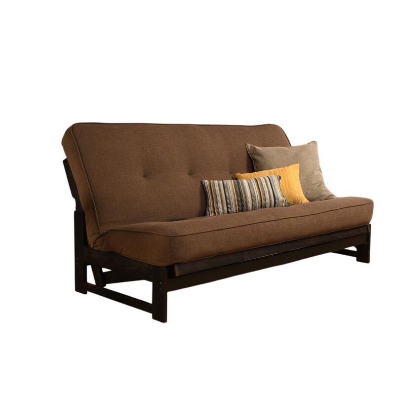 Aspen Frame-Reclaim Mocha Finish-Linen Cocoa Mattress