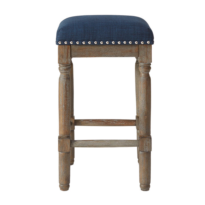 Gracie Mills Nielson Handcrafted Reclaimed Wood Counter Stool Set (Set of 2)