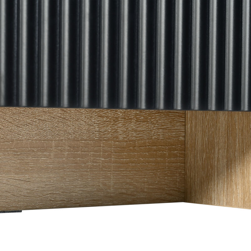 Merax Luxury Fluted Storage Cabinet TV Stand