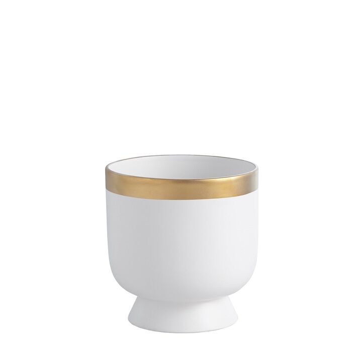 Modern Gold Banded Vase