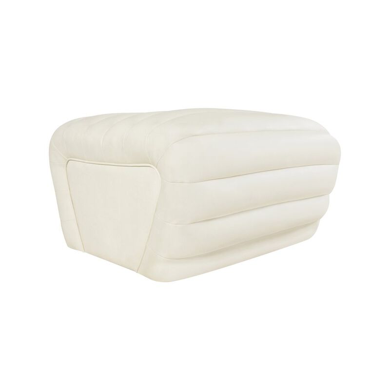 Meridian Furniture Vega Vegan Leather Ottoman