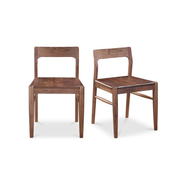 Moe’s Owing Dining Chair Walnut-Set Of Two