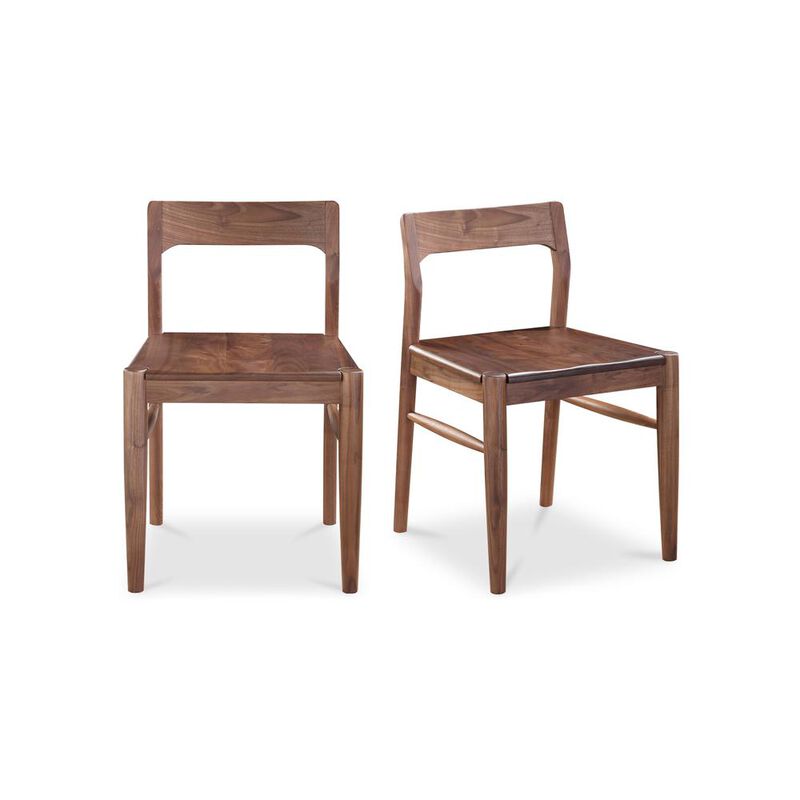 Moe’s Owing Dining Chair Walnut-Set Of Two