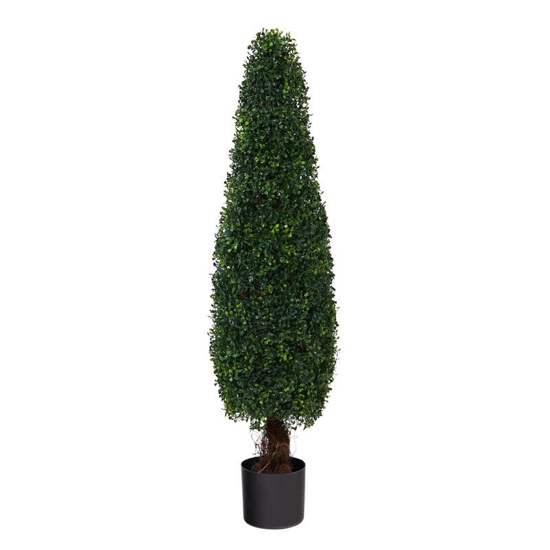Nearly Natural 4-ft Boxwood Topiary Tree UV Resistant (Indoor/Outdoor)