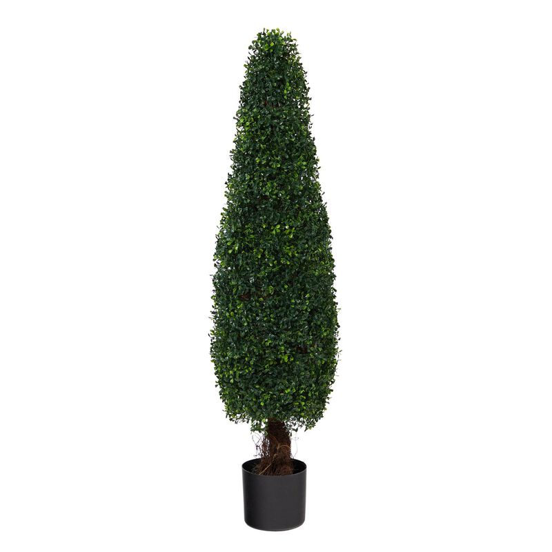 Nearly Natural 4-ft Boxwood Topiary Tree UV Resistant (Indoor/Outdoor)