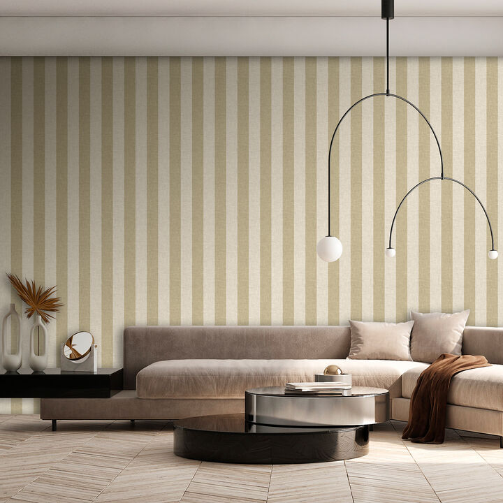 Antibes Linen Stripes Wallpaper