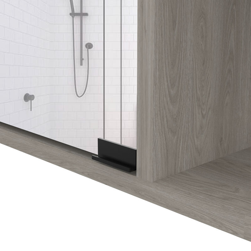 DEPOT E-SHOP Roma Mirrored Medicine Cabinet, Six External Shelves, Three Interior Shelves, Light Gray image number 5