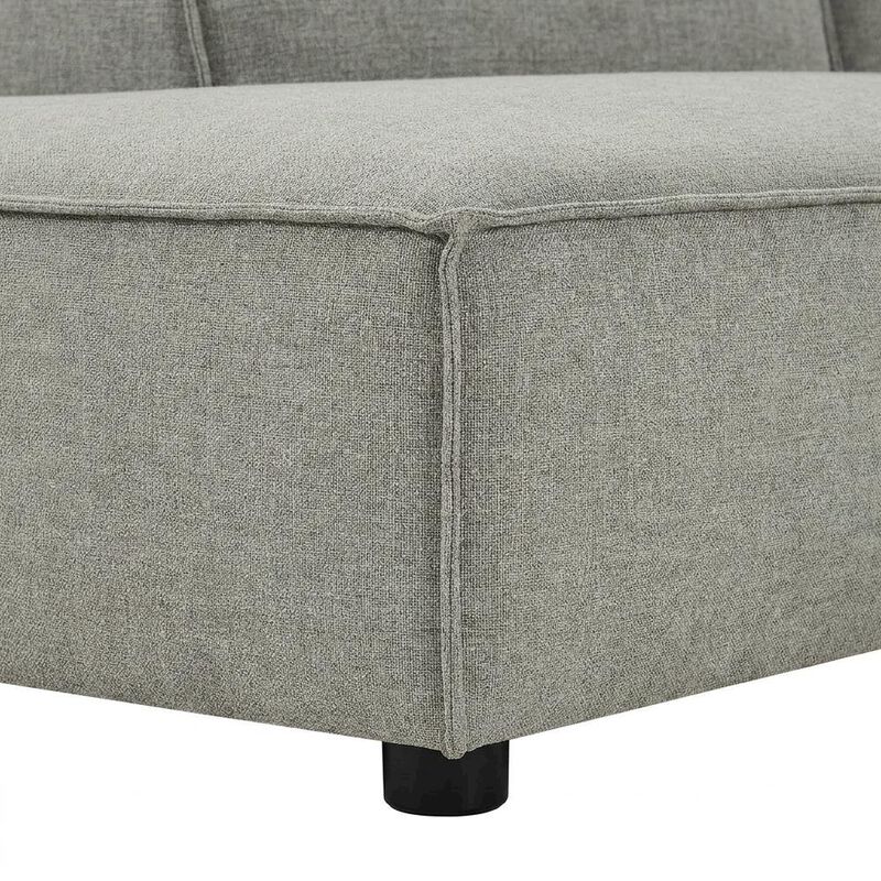Performance Fabric Modular L-Shaped Sectional Sofa for Living Room, Pewter image number 6