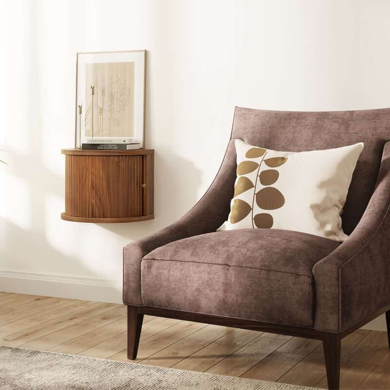 SLIDDO 16'' Floating Nightstand with Storage and Sliding Door.