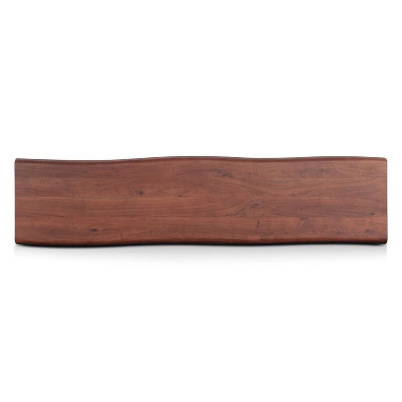 World Interiors Yarrow 68" Bench in Light Sequoia with Gunmetal Legs image number 1