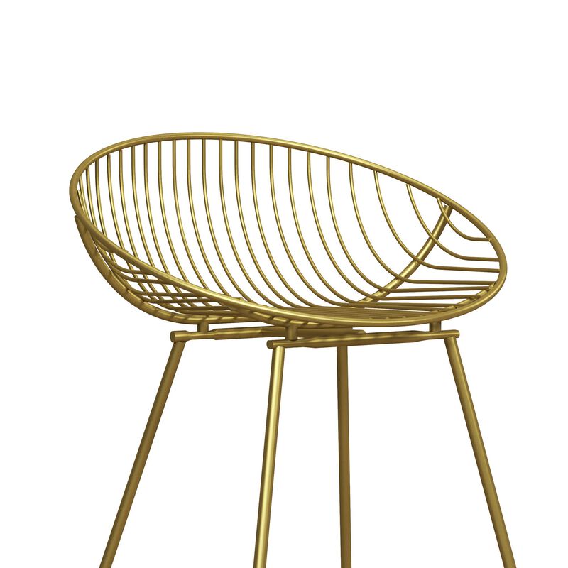 CosmoLiving by Cosmopolitan Ellis Wire Counter Height Bar Stool, Brass image number 7