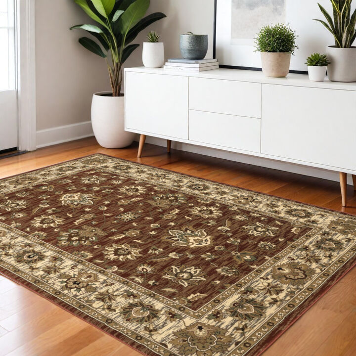 HomeRoots Floral Area Rug