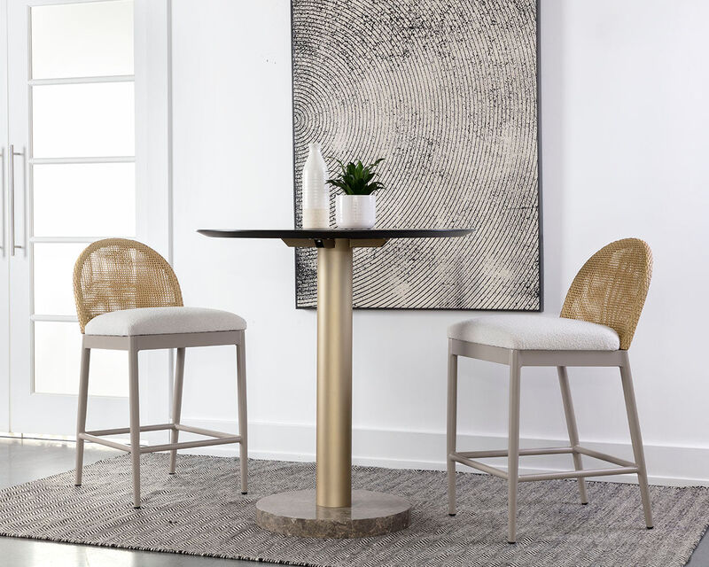 Calandri Greige/Louis Cream Counter Stool image number 1